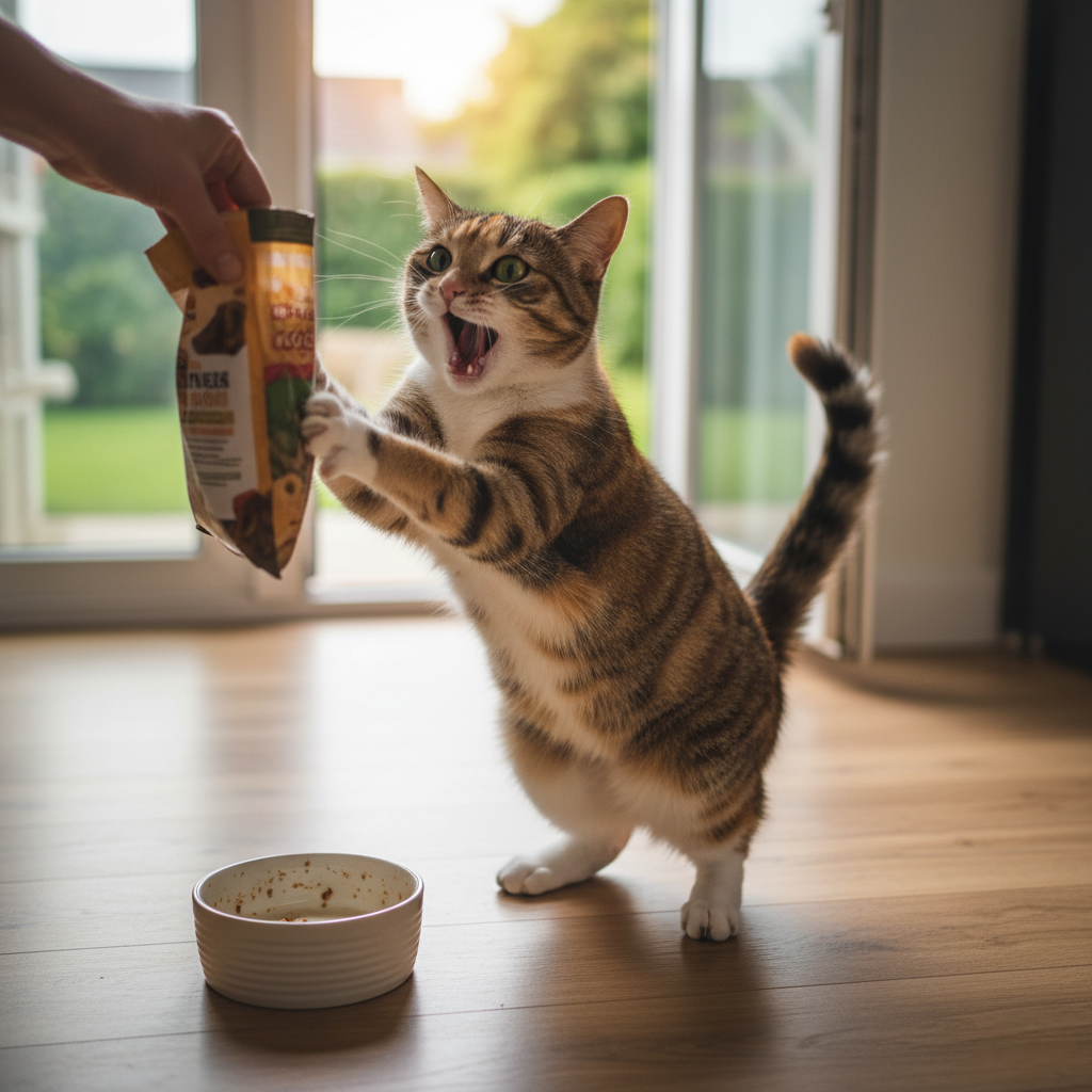 unnamed (17) (1) A cat is snatching food.