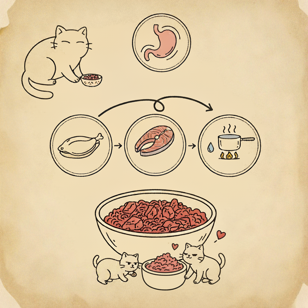 Duck and Salmon Recipe Illustration