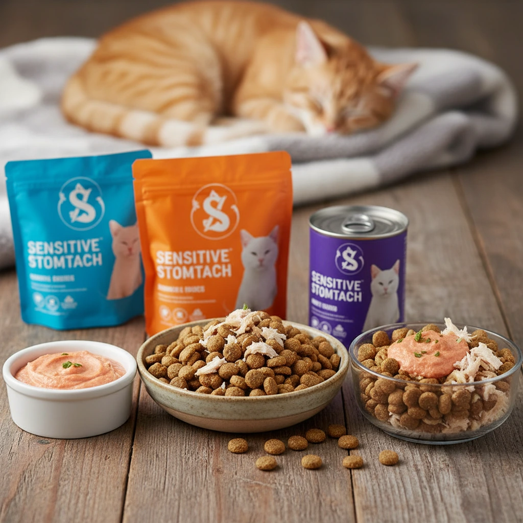 unnamed (30) (1) Wet food, dry food, and mixed feeding for cats with sensitive stomachs.