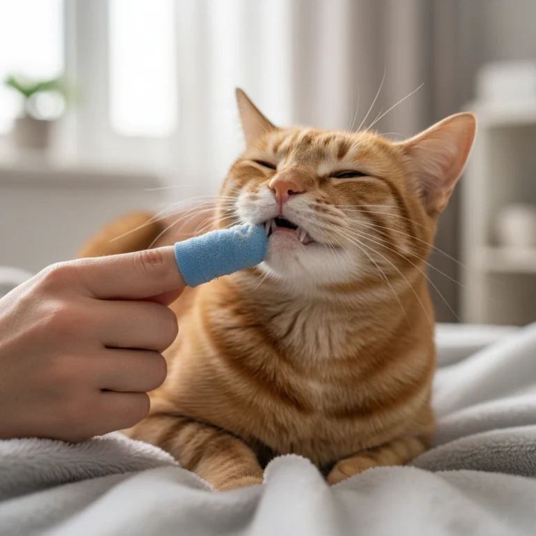 A cat with a toothache